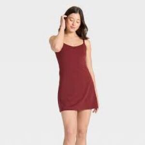 Women's Knit Ruched Active Dress - All In Motion™ Maroon S